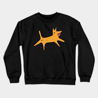 dog showing tongue Crewneck Sweatshirt